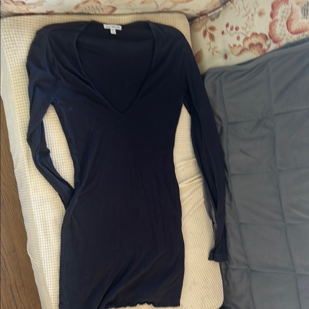 Double line long sleeve James Perse mini dress